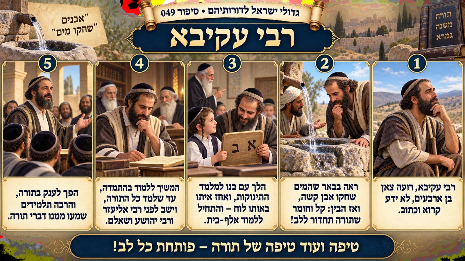 תמונת סיכום — רבי עקיבא: רבי עקיבא